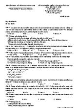 Đề khảo sát chất lượng giữa học kỳ I môn Vật lý Lớp 11 - Mã đề 456 - Năm học 2019-2020 - Trường THPT Quang Trung